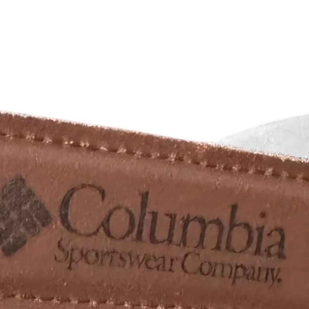 Columbia‎ Leather Belt Casual Dress Brown Stitched Mens Size 40 preloved